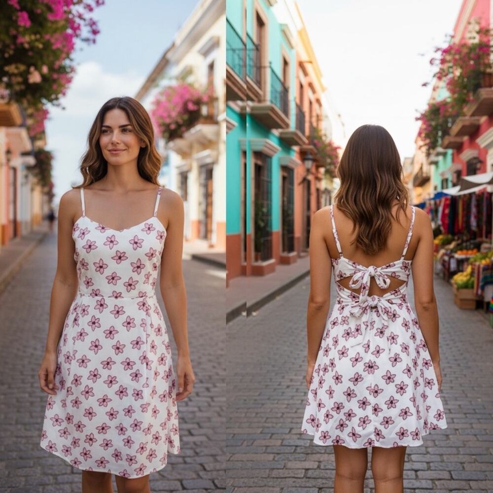 Hayden A-line Flower Sundress Size Medium NWT